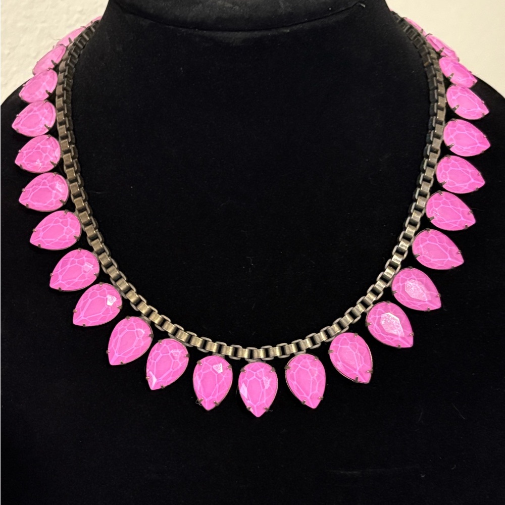 Loren Hope Vibrant Pink Teardrop Necklace